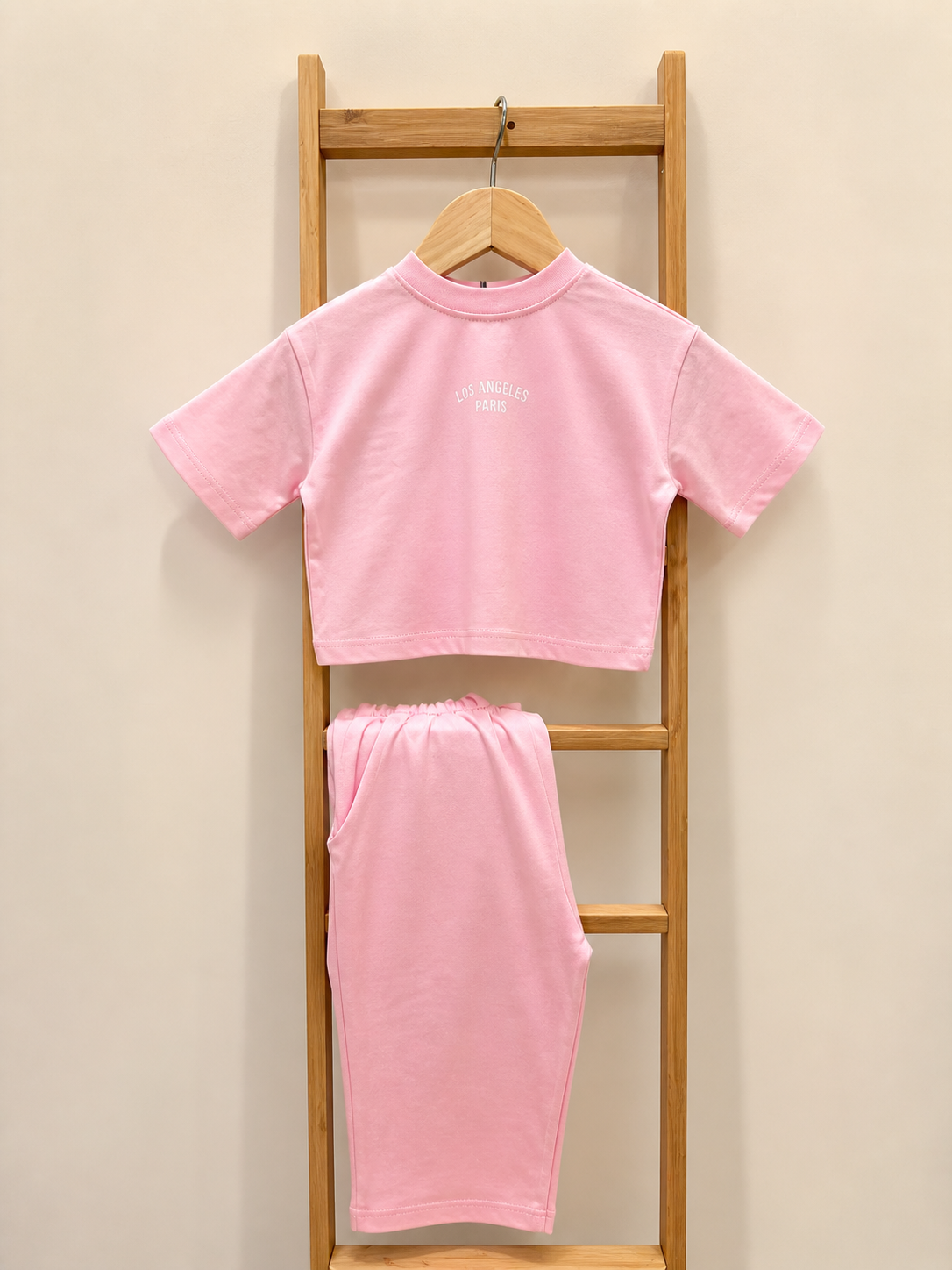 Monochrome Wide-Leg Lounge Set for Girls